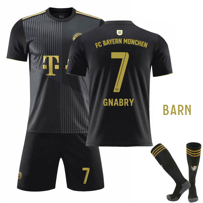 FC Bayern München Serge Gnabry 7 Barn Bortedrakt 2021-2022 Kortermet + Korte bukser