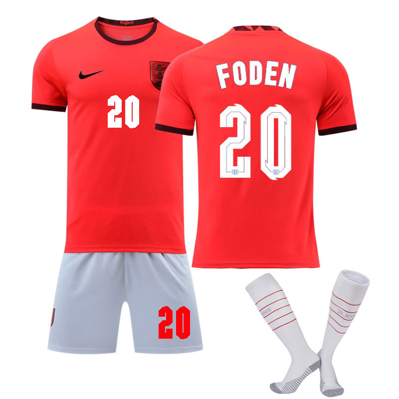 FODEN 20 England Bortedrakt Dame Orange EURO 2022 Kortermet + Korte bukser