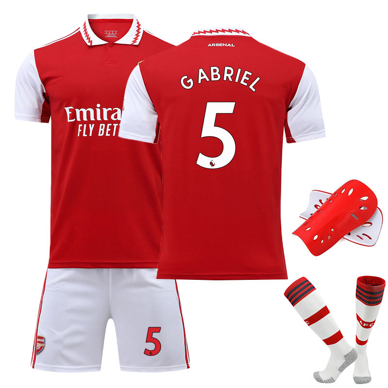 GABRIEL 5 Arsenal Hjemmedrakt 2022-2023 Kortermet Herre + Korte bukser