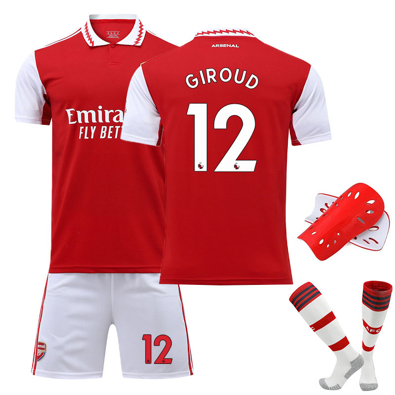 Giroud 12 Arsenal Hjemmedrakt 2022-2023 Kortermet Herre + Korte bukser