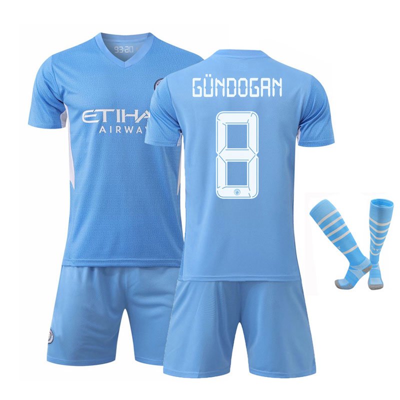 Gündogan 8 Manchester City 2021/22 Cup Hjemmedrakt Kortermet + Korte bukser