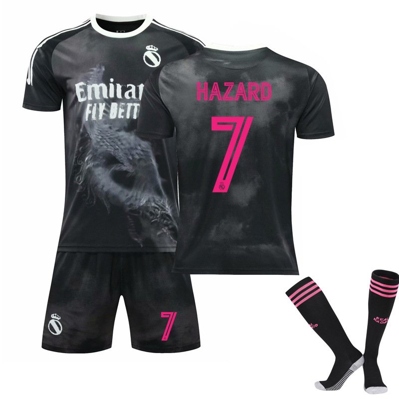 Hazard 7 Human Race x Real Madrid 2020/21 Fotballdrakter Barn Kortermet + Korte bukser