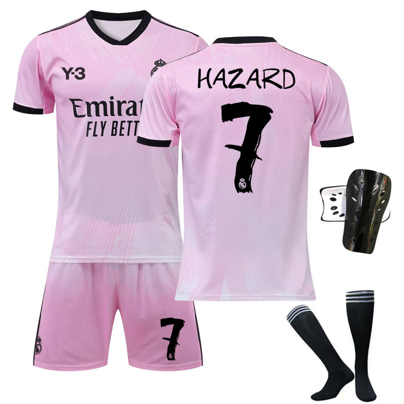 Hazard 7 Real Madrid Y-3 Keeperdrakt 120th Anniversary Rosa Kortermet + Korte bukser