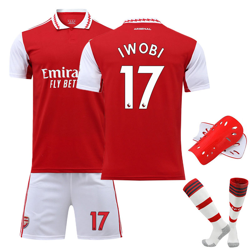 Iwobi 17 Arsenal Hjemmedrakt 2022-2023 Kortermet Herre + Korte bukser