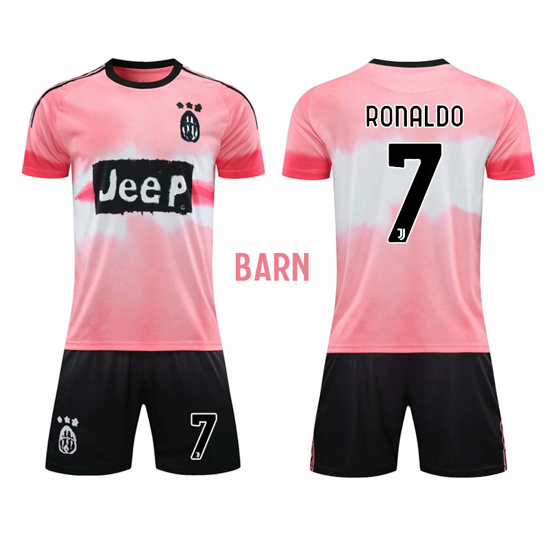Juventus x Human Race Football Club Jersey Pink Kid - Ronaldo 7