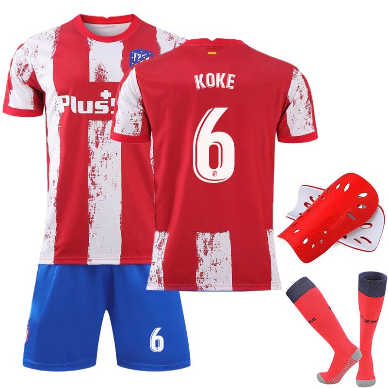 KOKE 6 Herre Atletico Madrid Hjemmedrakt 2021/22 Kortermet + Korte bukser