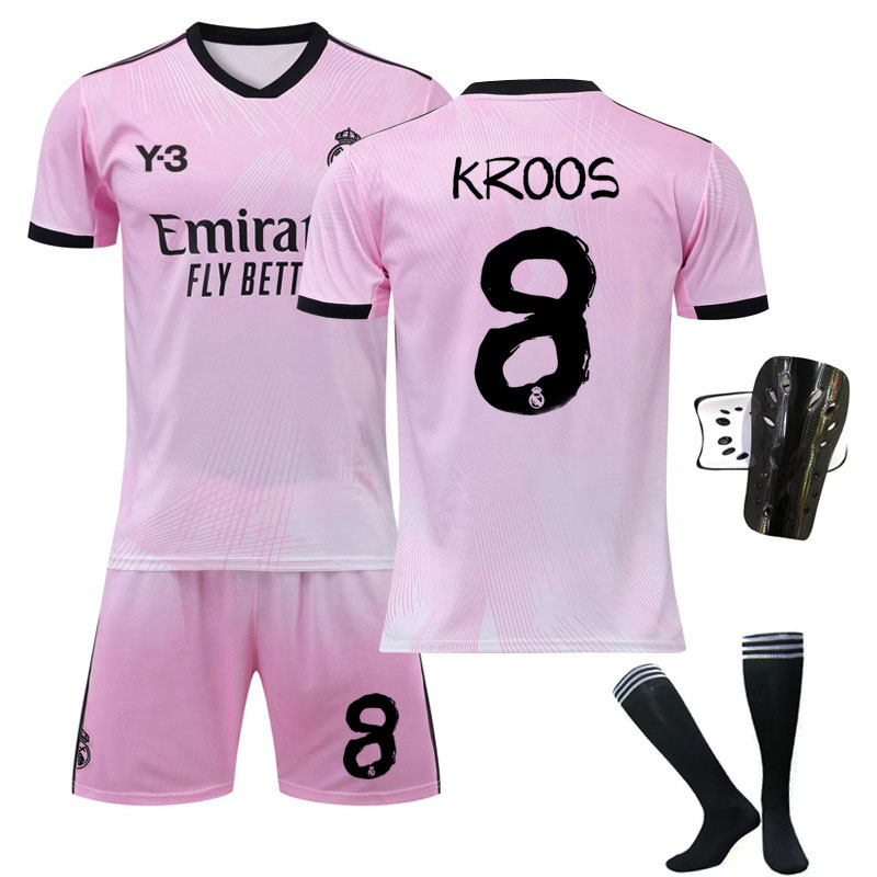 KROOS 8 Real Madrid Y-3 Keeperdrakt 120th Anniversary Rosa Kortermet + Korte bukser