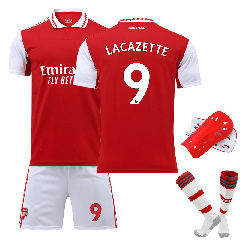 Lacazette 9 Arsenal Hjemmedrakt 2022-2023 Kortermet Herre + Korte bukser