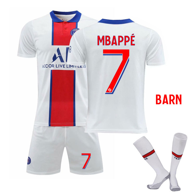 MBAPPÉ 7 Paris Saint-Germain Bortedraktsett Barn 2020/2021 Kortermet