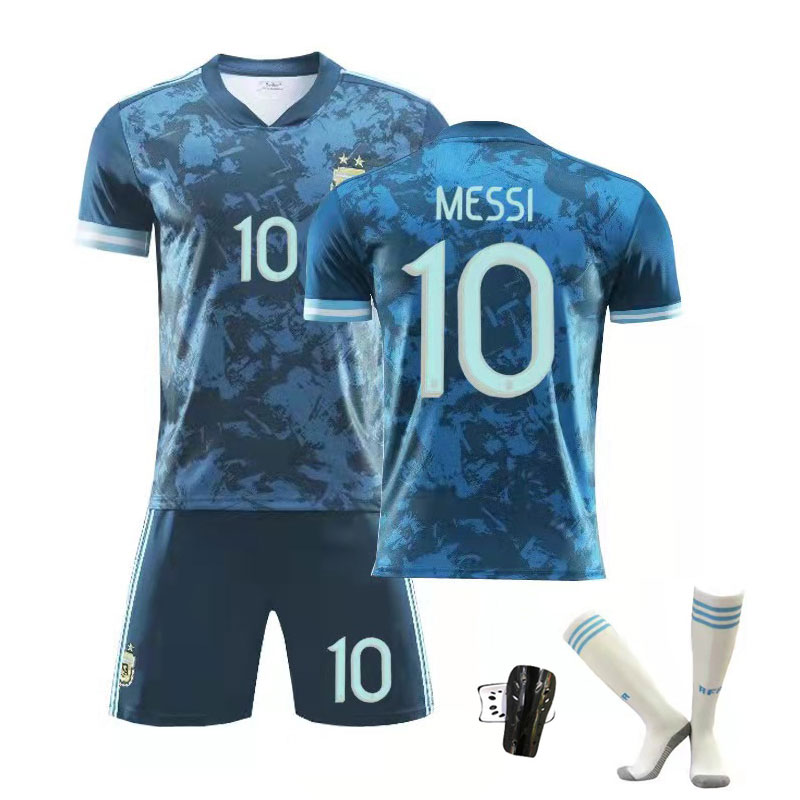 MESSI 10 Argentina Bortedrakt 2021 Copa América Kortermet + Korte bukser