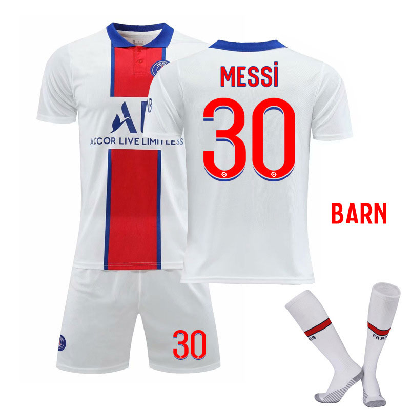 MESSI 30 Paris Saint-Germain Bortedraktsett Barn 2020/2021 Kortermet