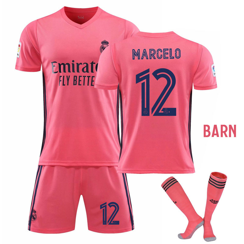 Marcelo 12 Real Madrid Bortedrakt 2020-2021 Barn Kortermet + Korte bukser