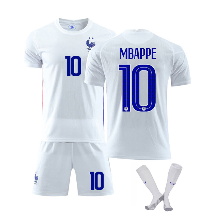 Mbappé 10 Frankrike Bortedrakt EM 2020 Kortermet + Korte bukser