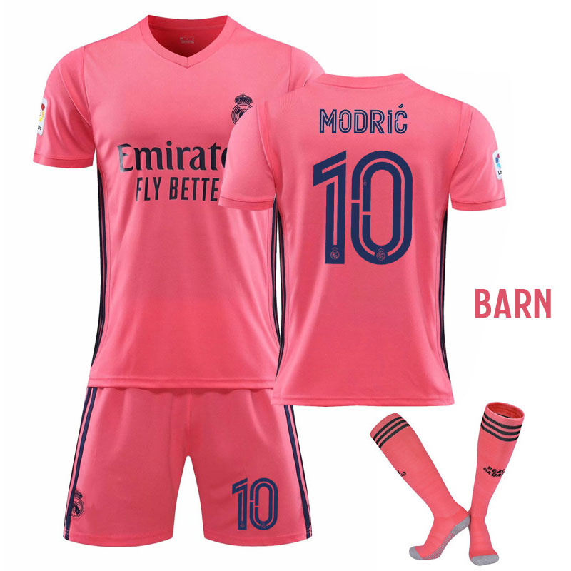 Modrić 10 Real Madrid Bortedrakt 2020-2021 Barn Kortermet + Korte bukser