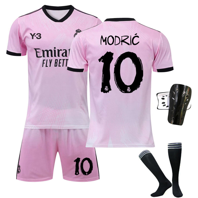 Modrić 10 Real Madrid Y-3 Keeperdrakt 120th Anniversary Rosa Kortermet + Korte bukser