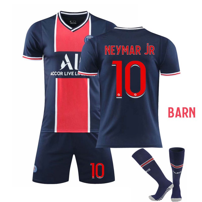 Neymar JR 10 Paris Saint-Germain Hjemmedrakt 2020/2021 Barn + Korte bukser