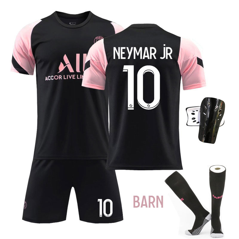Neymar JR 10 Paris Saint-Germain Training Kit Barn 2021-22 Kortermet + Korte bukser