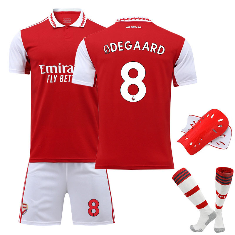 Odegaard 8 Arsenal Hjemmedrakt 2022-2023 Kortermet Herre + Korte bukser