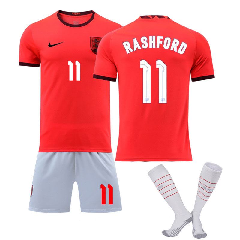Rashford 11 England Bortedrakt Dame Orange EURO 2022 Kortermet + Korte bukser