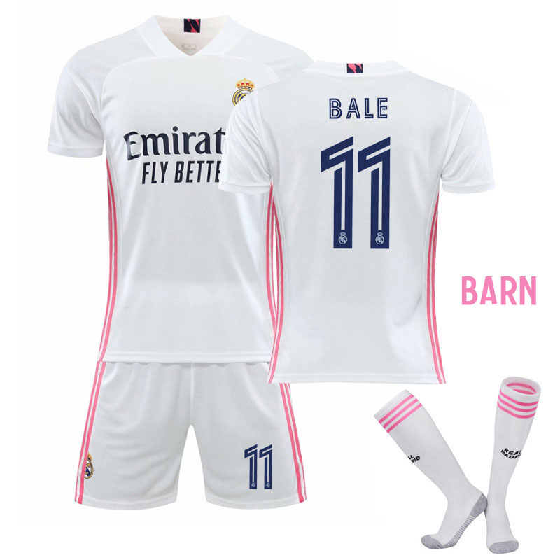Real Madrid Barn Hjemmedrakt 2020-2021 Kortermet + Korte bukser Bale 11
