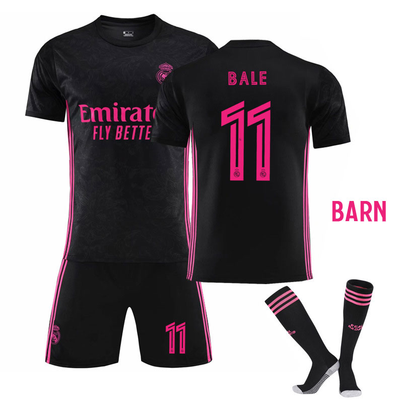 Real Madrid Tredjedrakt Svart 2020-2021 Barn Kortermet + Korte bukser Bale 11