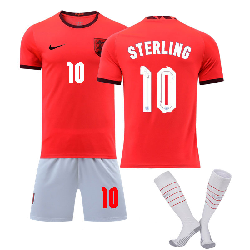 STERLING 10 England Bortedrakt Dame Orange EURO 2022 Kortermet + Korte bukser