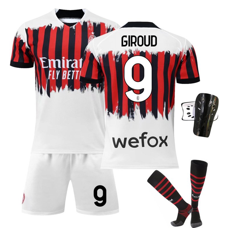 ACM x NEMEN Giroud 9 AC Milan Fjerdredrakt 2021-22 Herre Kortermet + Korte bukser