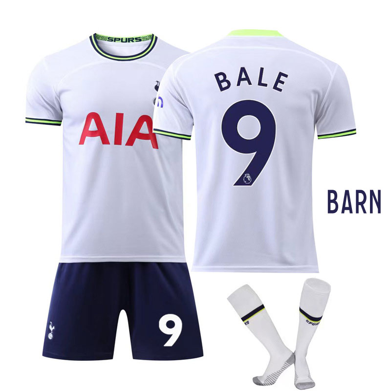 BALE 9 Tottenham Hotspur Hjemmedrakt 2022-2023 Barn Kortermet + Korte bukser