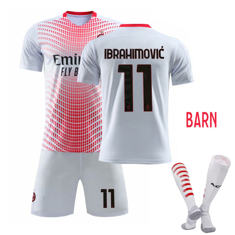 AC Milan 202021 Bortedraktsett Barn Kortermet + Korte bukser Ibrahimović #11