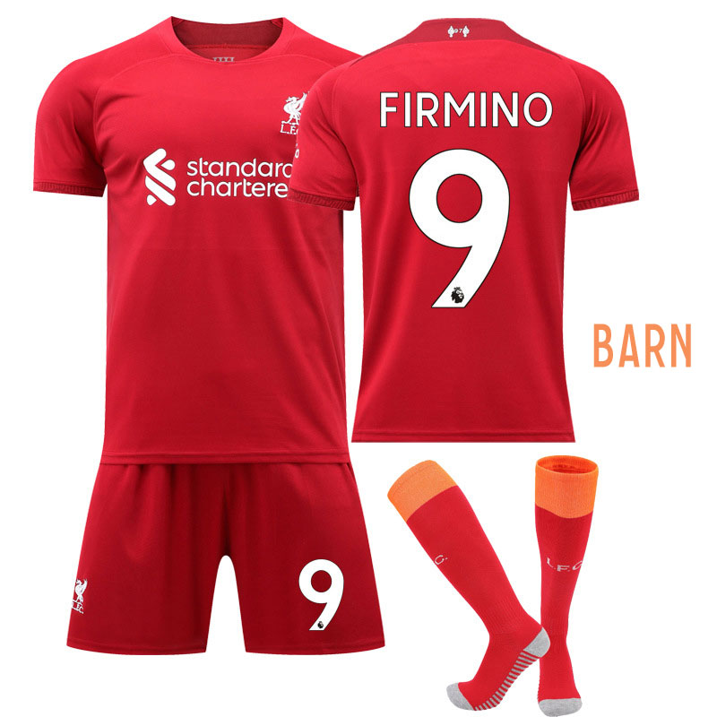 Best pris på Fotballdrakter Firmino 9 Liverpool FC 2022-2023 Hjemme Kit Rød Barn