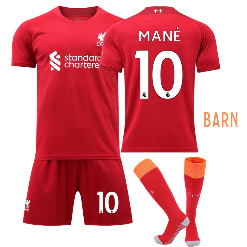 Best pris på Fotballdrakter Mané 10 Liverpool FC 2022-2023 Hjemme Kit Rød Barn