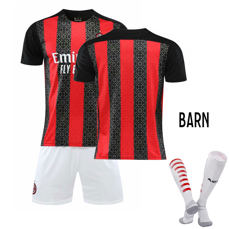 Billige Fotballdrakter AC Milan Hjemmedrakt 2020-21 Barn