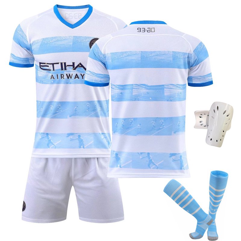 Billige Fotballdrakter Man City 2022-23 Drakt 9320 Anniversary Herre Kortermet + Korte bukser