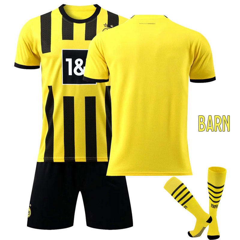 Borussia Dortmund Hjemmedrakt Barn 2022-2023 Kortermet Gul