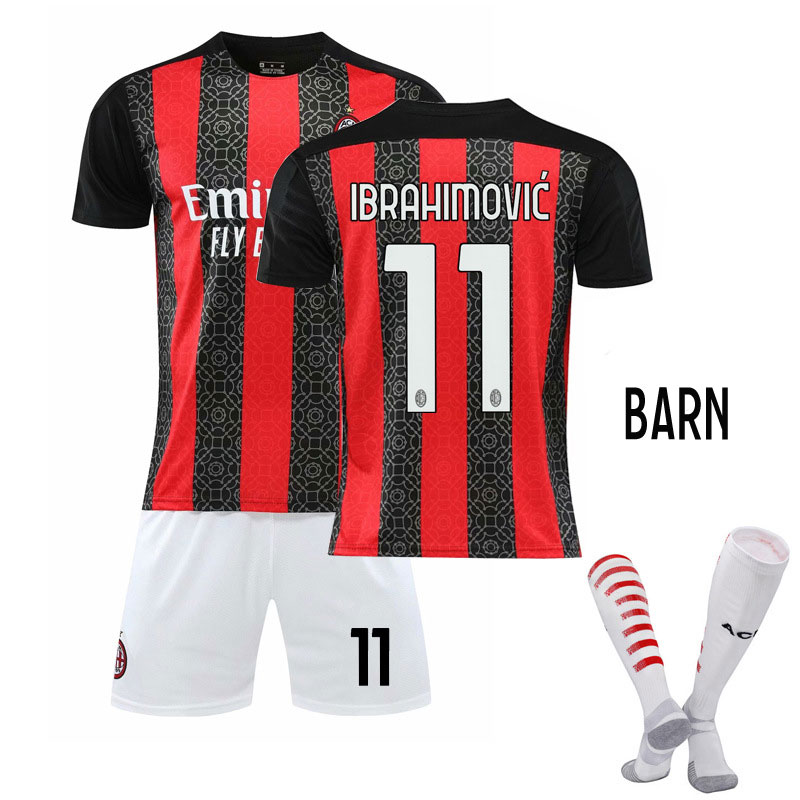 Hjemmetrøyen til AC Milan for sesongen 2020-2021 til barn Ibrahimović 11