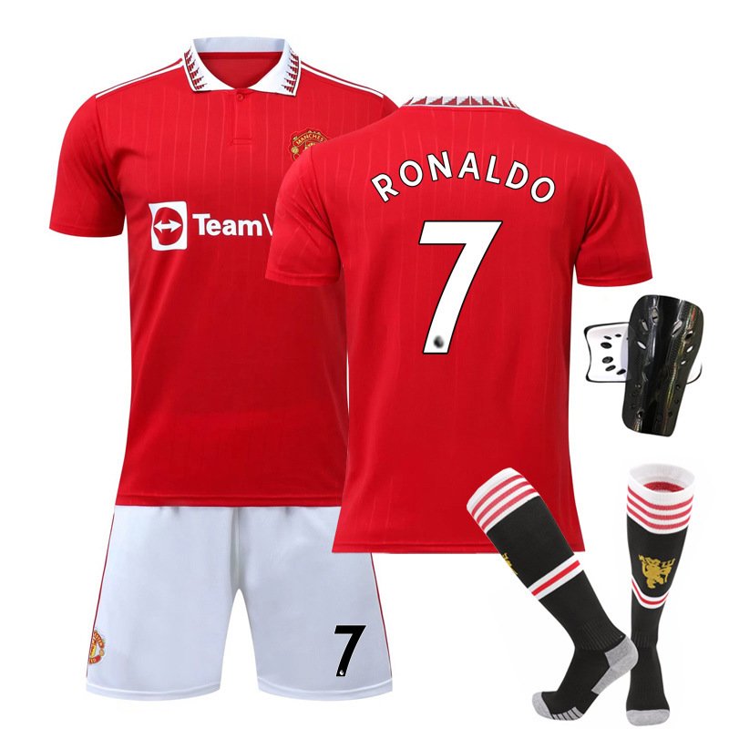 Kjøp Fotball Drakter Manchester United 202223 Herre Kortermet + Korte bukser Ronaldo 7