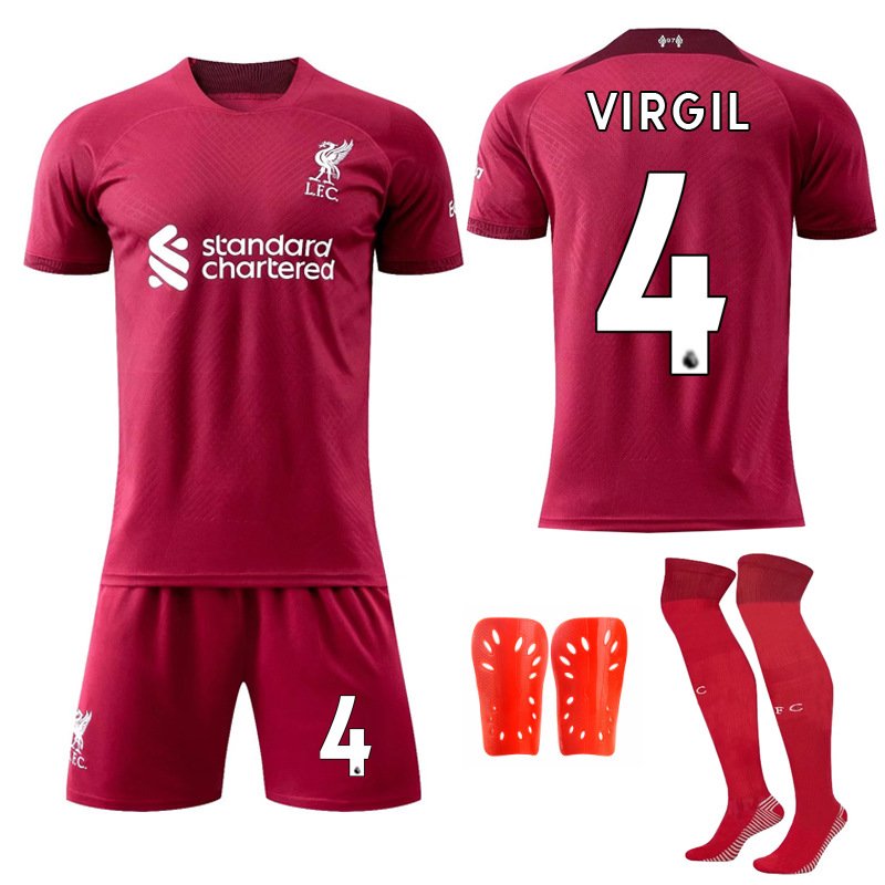 Liverpool Hjemmedrakt 202223 Kortermet Herre + Korte bukser VIRGIL #4