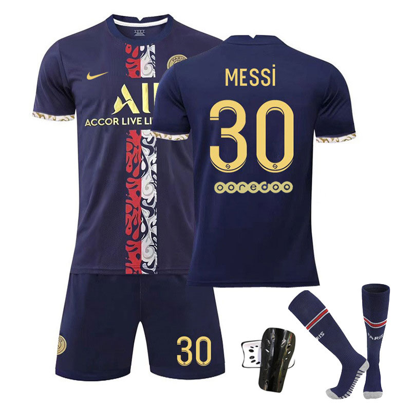 Franske fotballklubber PSG Drakt 2022-23 Kortermet Herre + Korte bukser Messi 30