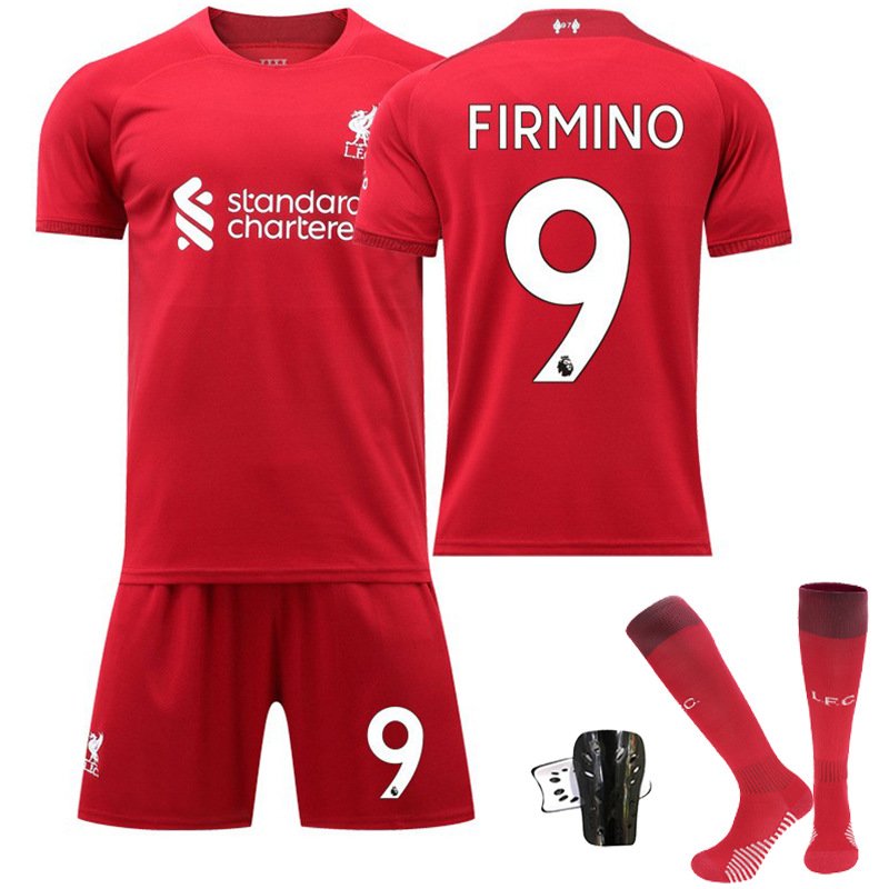 Herre Liverpool FC Hjemmedrakt 22/23 Rød Kortermet + Korte bukser Firmino 9