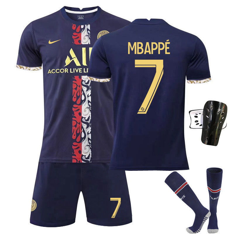 Herre Paris Saint-Germain Drakt 2022-23 Kortermet + Korte bukser MBAPPÉ 7