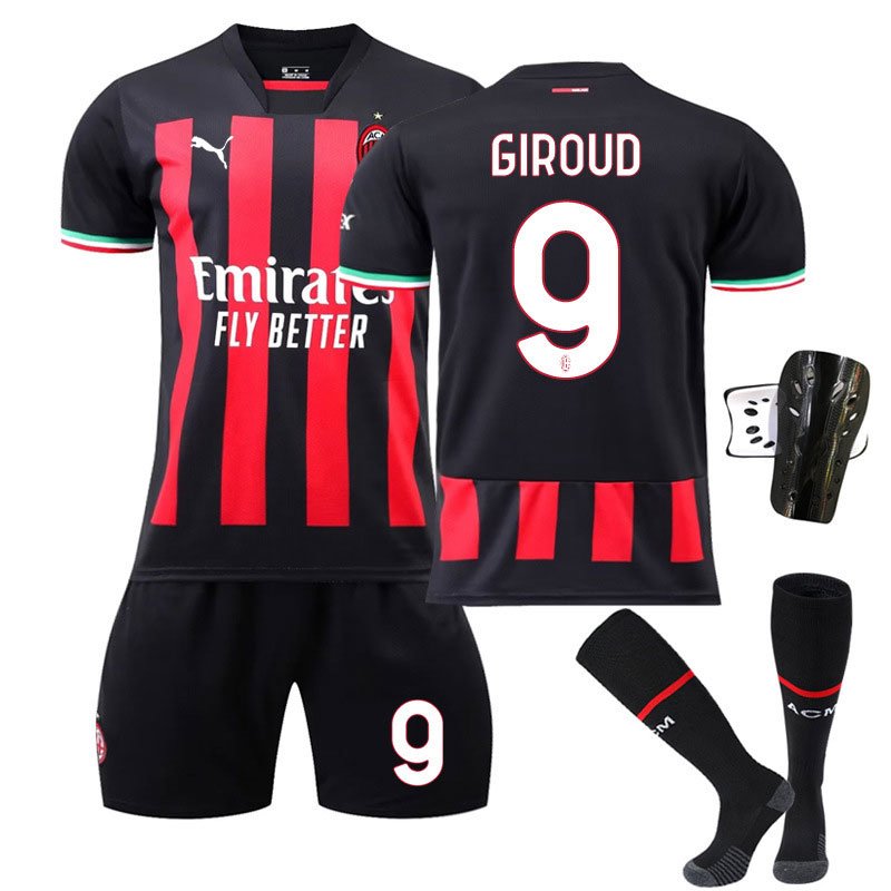 Giroud 9 AC Milan Hjemmedrakt 2022/23 Herre Kortermet + Korte bukser