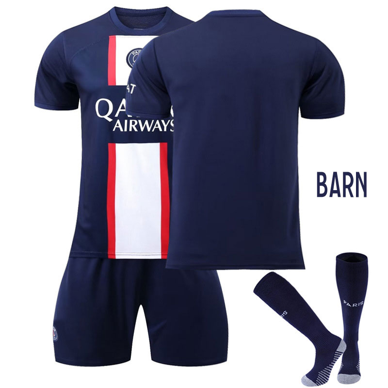 Paris Saint-Germain Hjemmedrakt 2022-23 PSG Qatar Airways Kortermet + Korte bukser