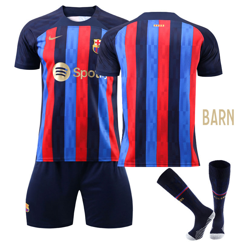FC Barcelona Hjemmedrakt 2022-23 Kortermet + Korte bukser Barn