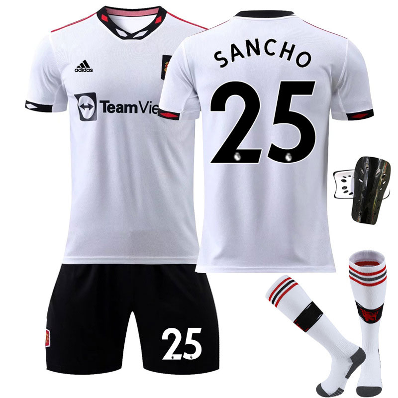 Sancho 25 Manchester United Bortedrakt 2022-23 Herre Kortermet + Korte bukser