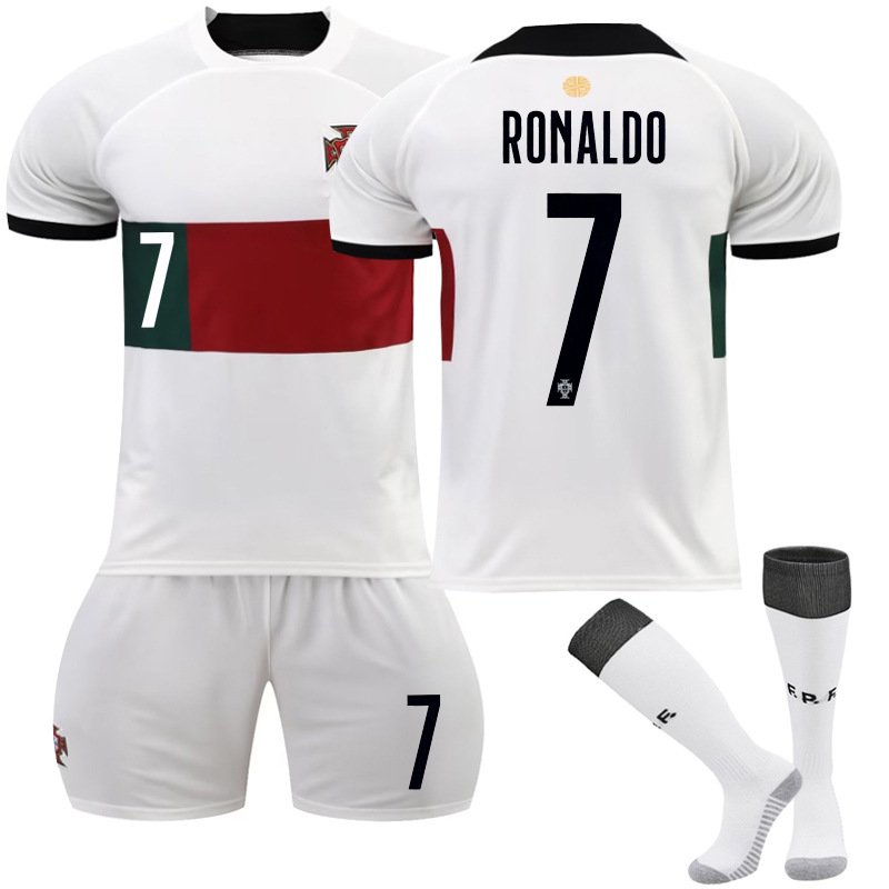 Portugal Bortedrakt VM 2022 Kortermet + Korte bukser Ronaldo 7
