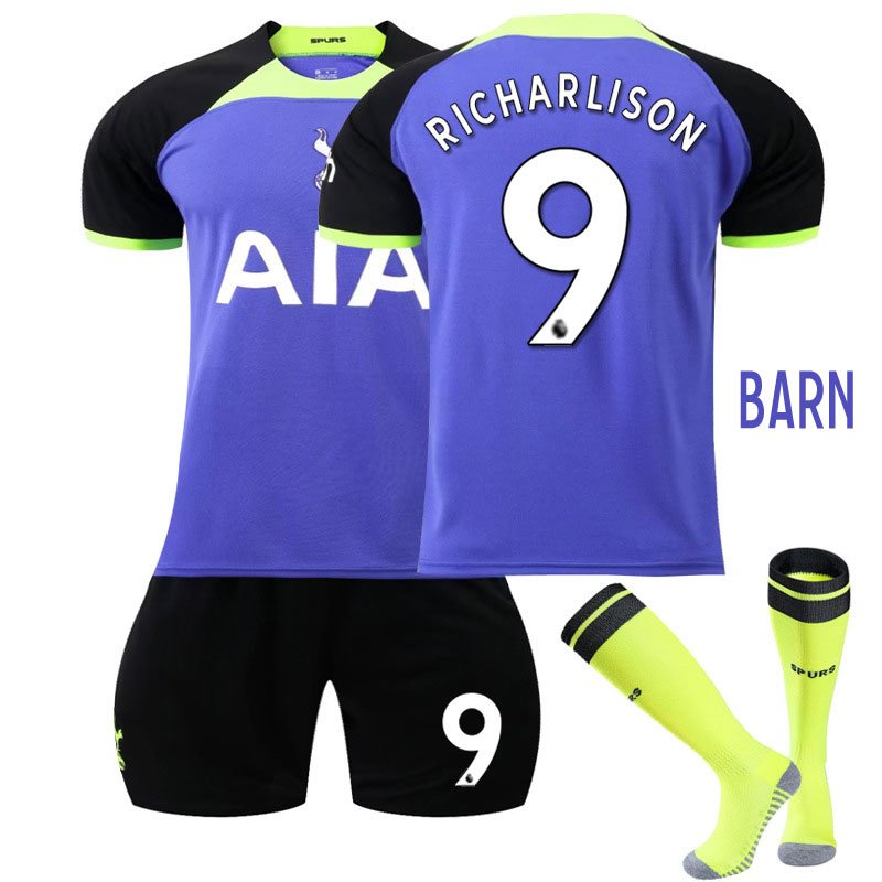 Barn Fotballdrakter Tottenham Hotspur Bortedrakt 2022/23 Kortermet + Korte bukser Richarlison 9