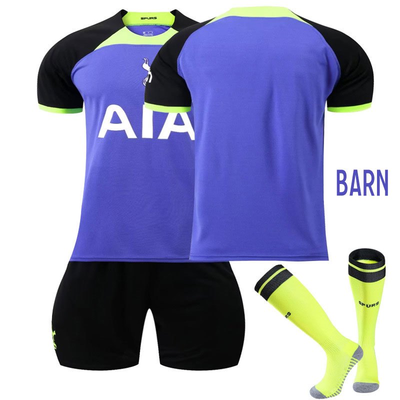 Barn Fotballdrakter Tottenham Hotspur Bortedrakt 2022/23 Kortermet + Korte bukser