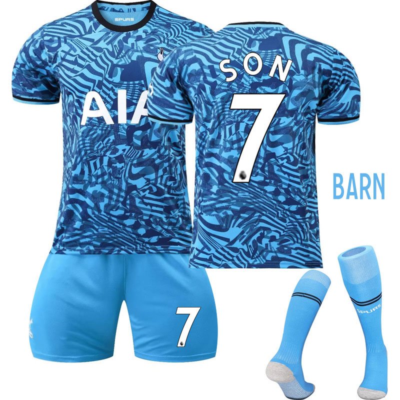 SON 7 Tottenham Hotspur Tredjedrakt 2022/23 Kortermet + Korte bukser Barn