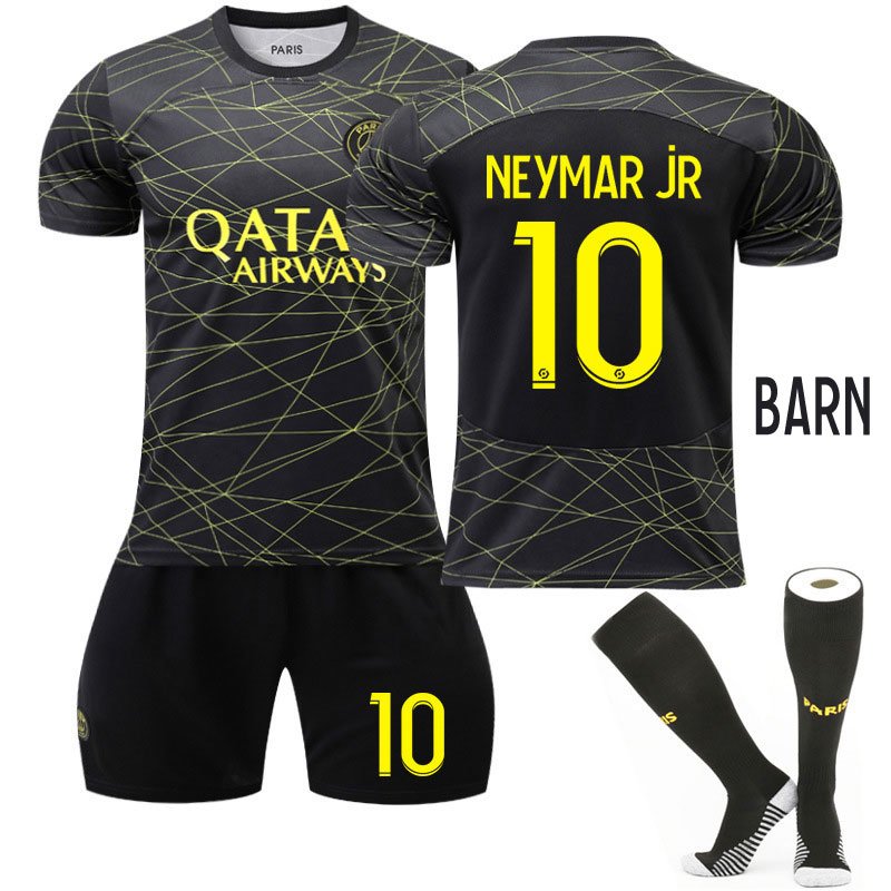 Neymar JR 10 Paris Saint-Germain Fjerdedrakt 2022-2023 Barn PSG Kortermet + Korte bukser