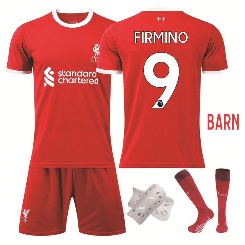 FC Liverpool Fotballdrakt 2023-2024 Firmino #9 Hjemmedrakt til Barn